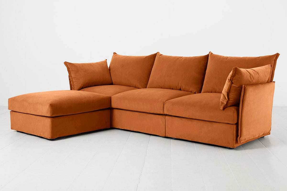 Model 06 3-Seater Left Chaise Sofa, Bronze