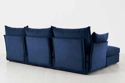 Model 06 3-Seater Left Chaise Sofa, Indigo