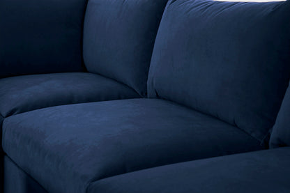 Model 06 Corner Sofa with Ottoman, Indigo
