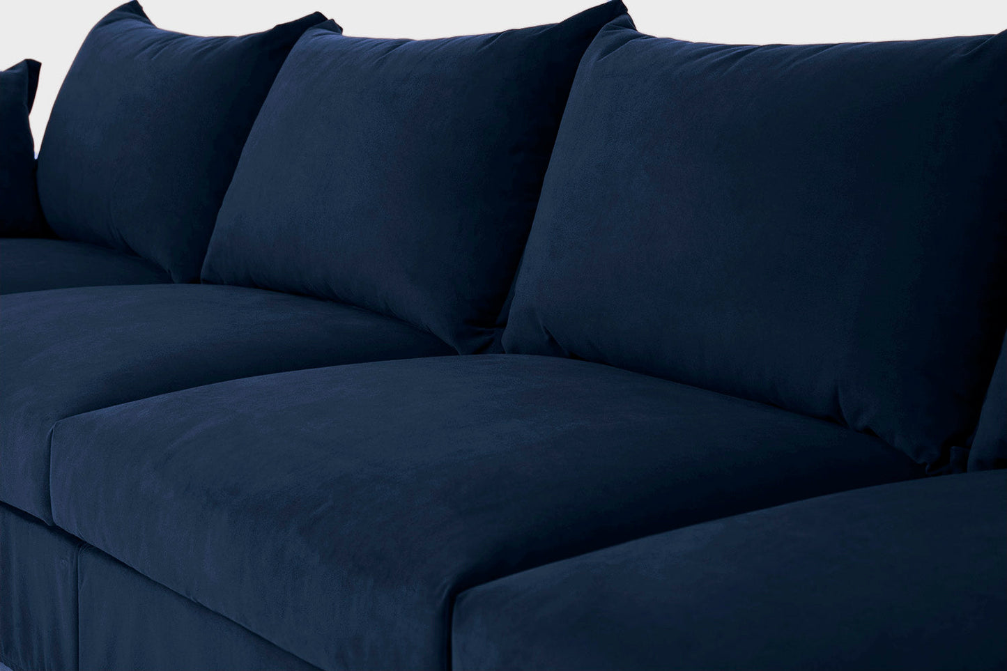 Model 06 Corner Sofa with Ottoman, Indigo