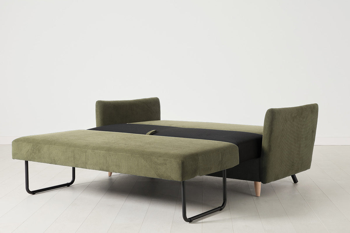 Model 08 Sofa Bed 2.5 Seater, Oak / Fennel