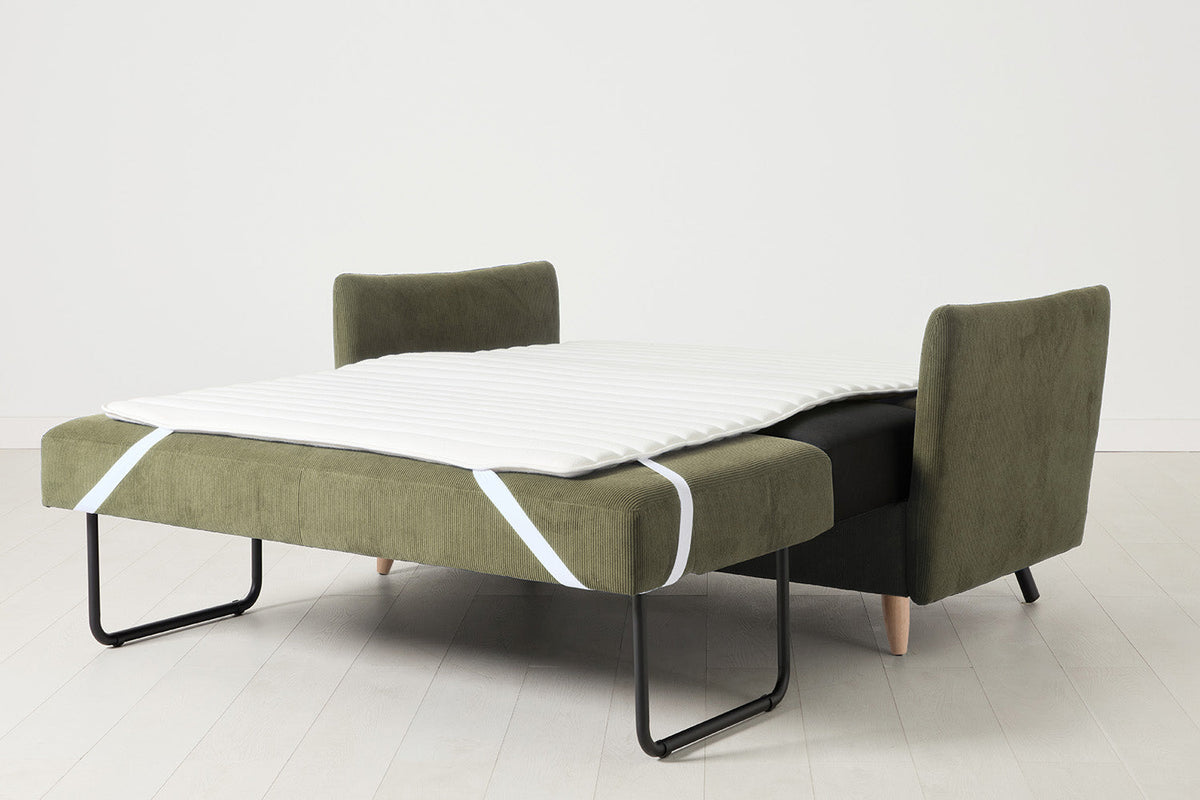Model 08 Sofa Bed 2 Seater, Oak / Fennel