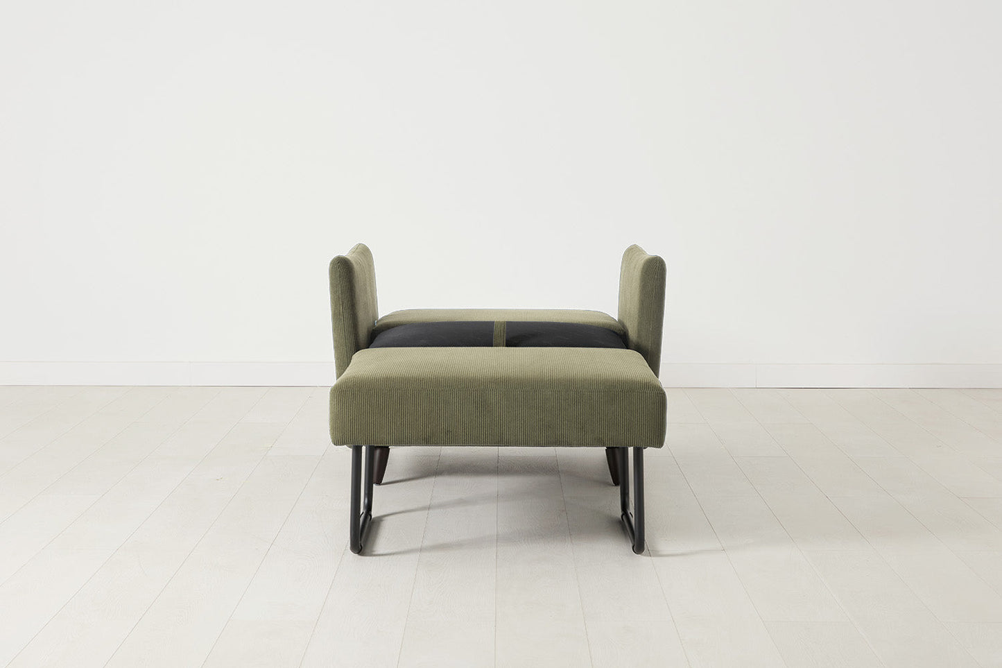Model 08 Chair Bed Single Sofa Bed, Fennel