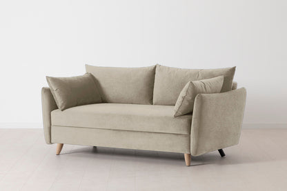 Model 08 Sofa Bed 2.5 Seater, Oak / Flax