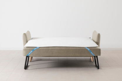 Model 08 Sofa Bed 2.5 Seater, Oak / Flax