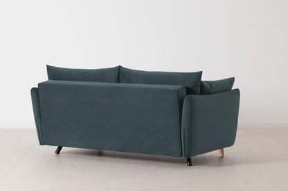 Model 08 Sofa Bed 2.5 Seater, Oak / Petrol