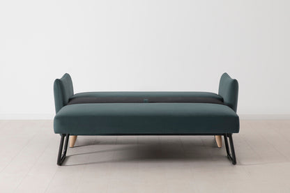 Model 08 Sofa Bed 2.5 Seater, Oak / Petrol