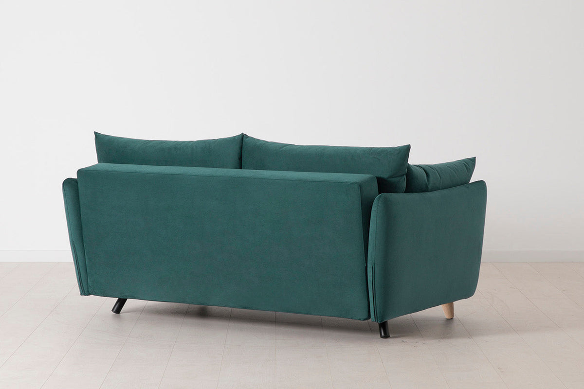 Model 08 Sofa Bed 2.5 Seater, Oak / Kingfisher