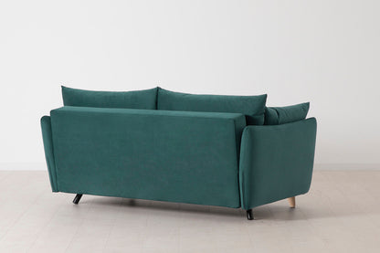 Model 08 Sofa Bed 2.5 Seater, Oak / Kingfisher