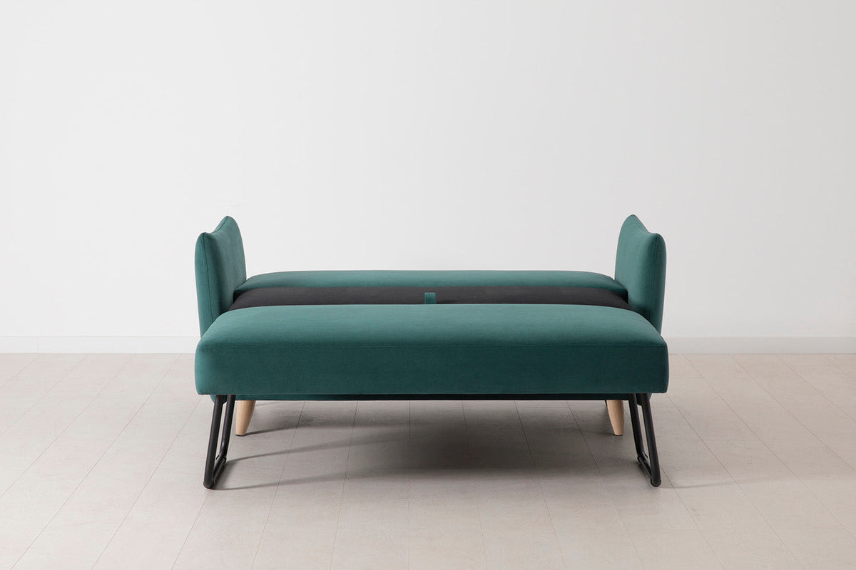 Model 08 Sofa Bed 2 Seater, Oak / Kingfisher