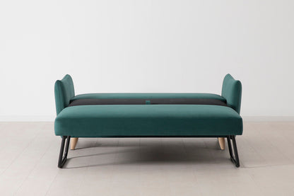 Model 08 Sofa Bed 2.5 Seater, Oak / Kingfisher