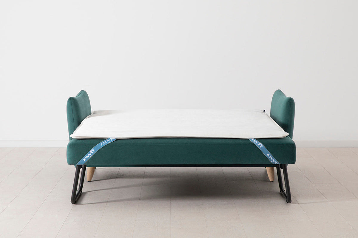 Model 08 Sofa Bed 2.5 Seater, Oak / Kingfisher