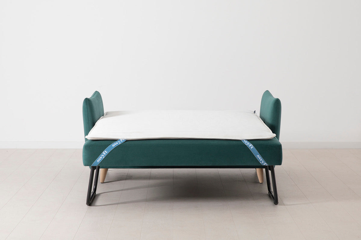 Model 08 Sofa Bed 2 Seater, Oak / Kingfisher