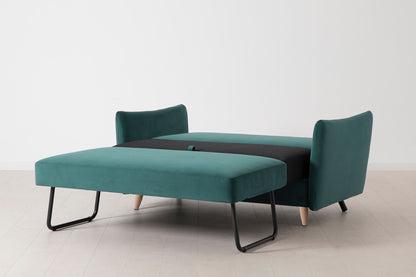 Model 08 Sofa Bed 2 Seater, Oak / Kingfisher