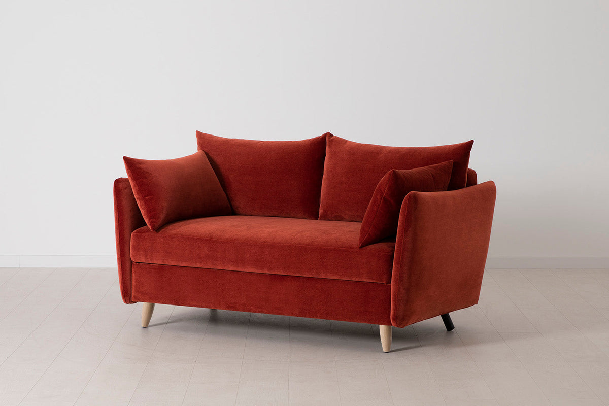 Model 08 Sofa Bed 2 Seater, Oak / Harissa