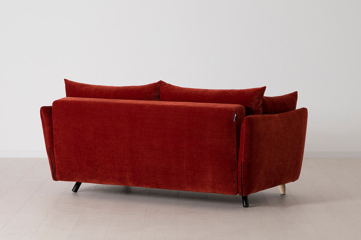 Model 08 Sofa Bed 2.5 Seater, Oak / Harissa