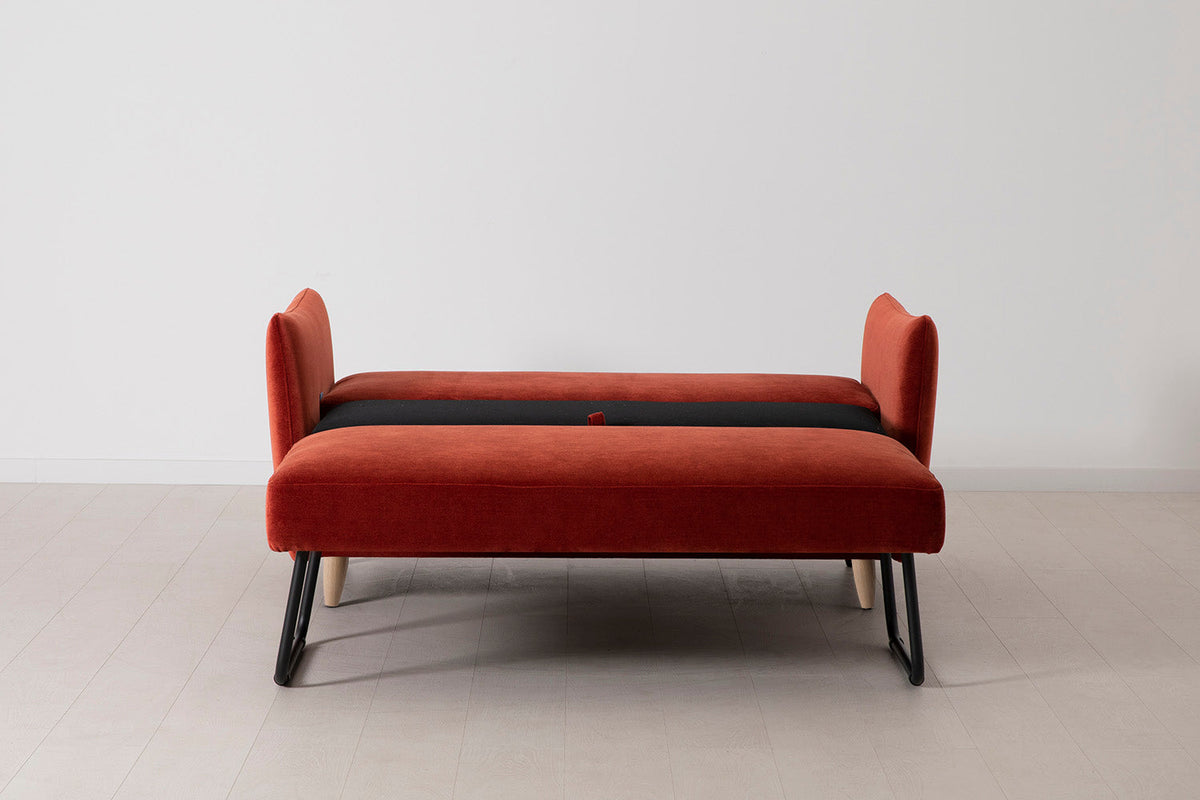Model 08 Sofa Bed 2 Seater, Oak / Harissa