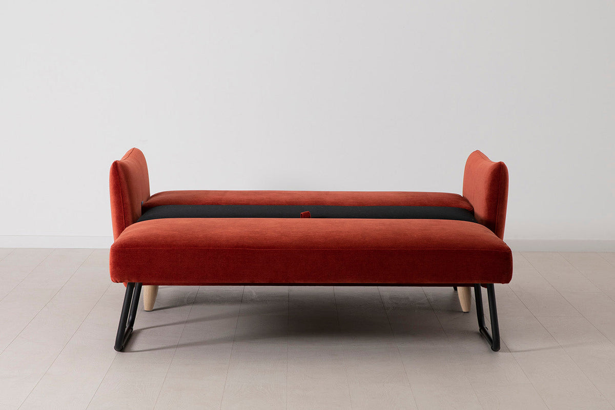 Model 08 Sofa Bed 2.5 Seater, Oak / Harissa