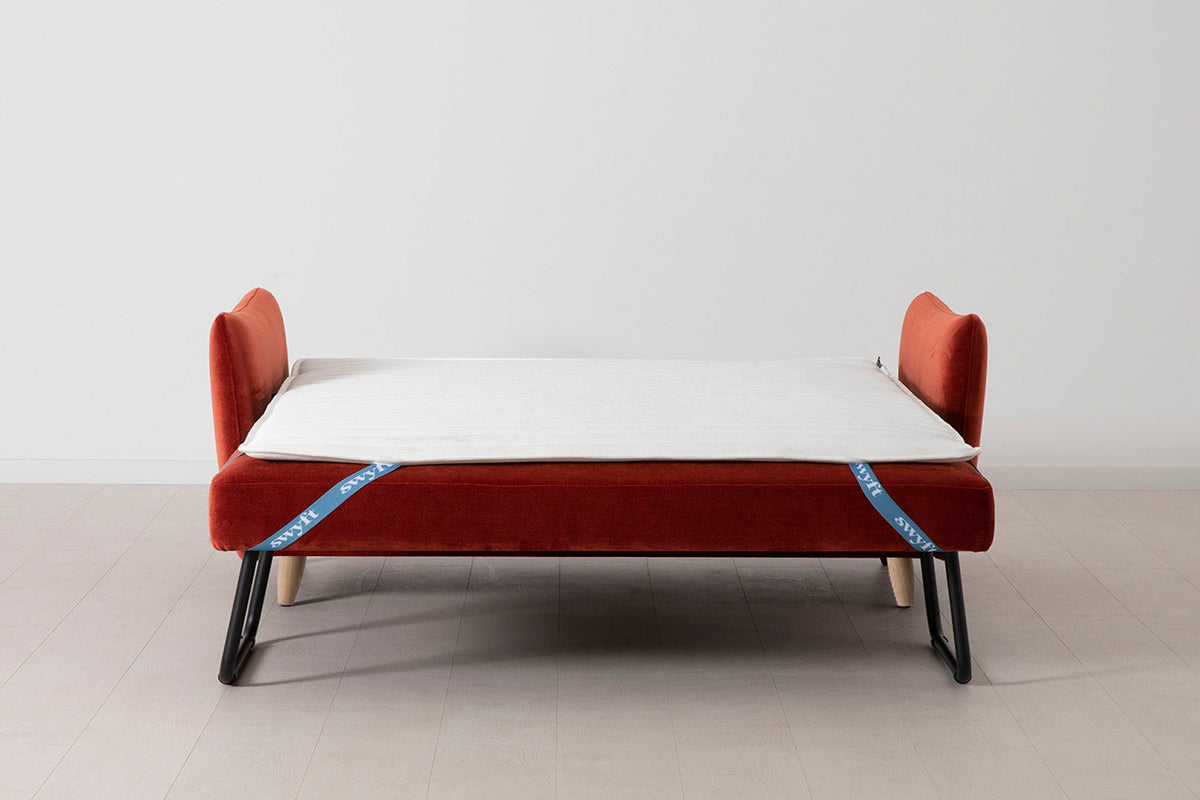 Model 08 Sofa Bed 2.5 Seater, Oak / Harissa
