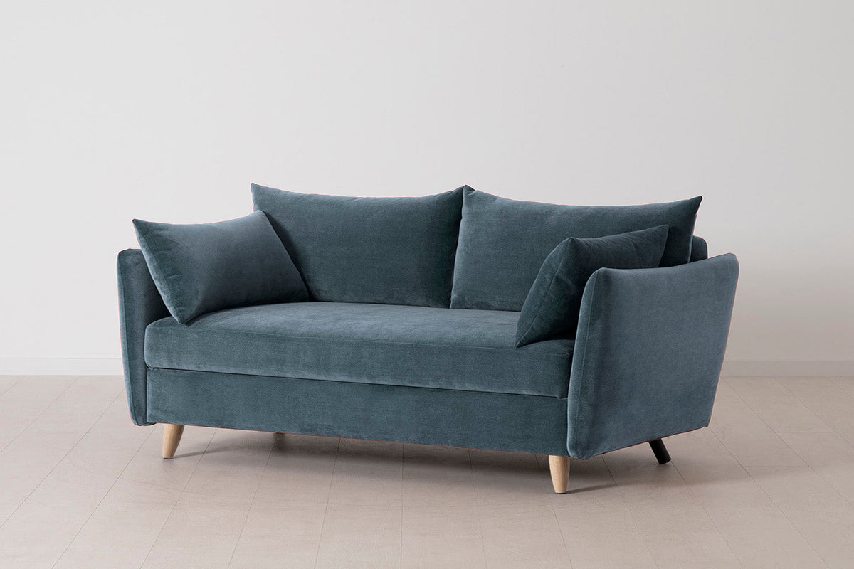Model 08 Sofa Bed 2.5 Seater, Oak / Hydro