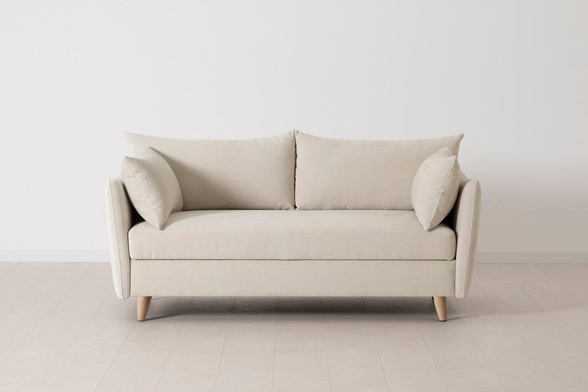 Model 08 Sofa Bed 2.5 Seater, Oak / Chalk