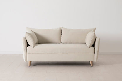 Model 08 Sofa Bed 2.5 Seater, Oak / Chalk
