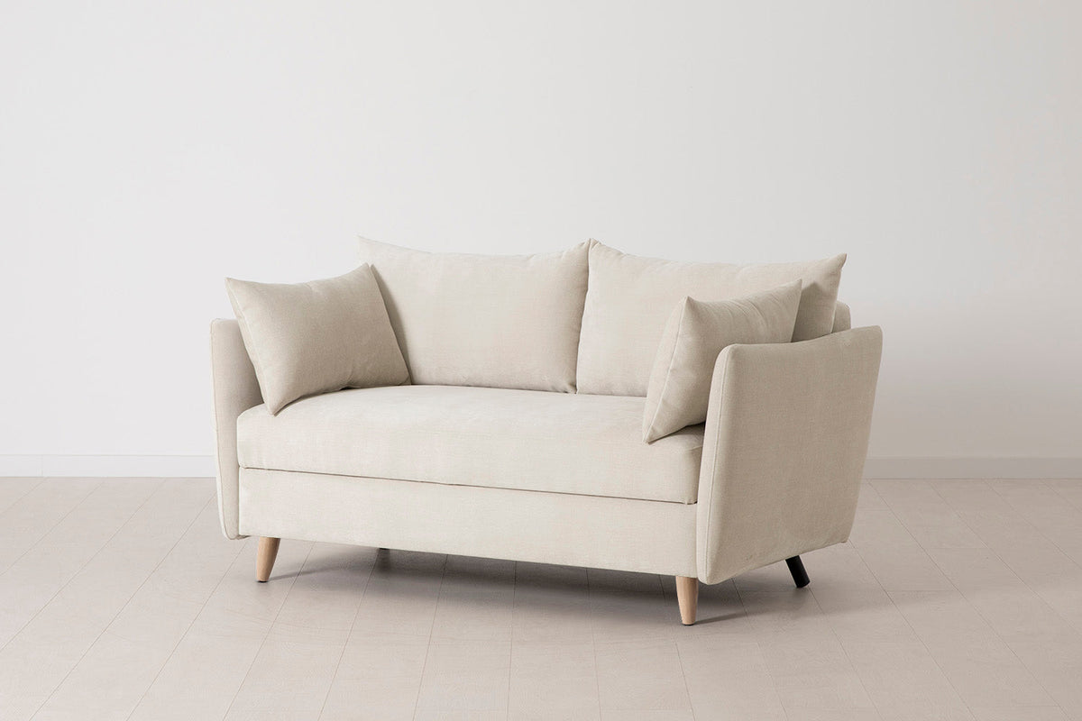 Model 08 Sofa Bed 2 Seater, Oak / Chalk
