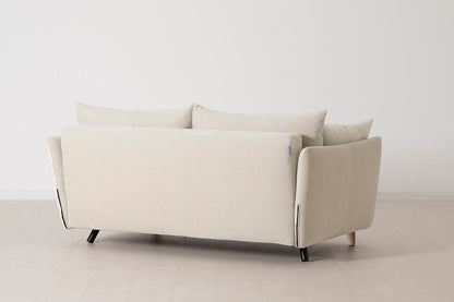 Model 08 Sofa Bed 2.5 Seater, Oak / Chalk