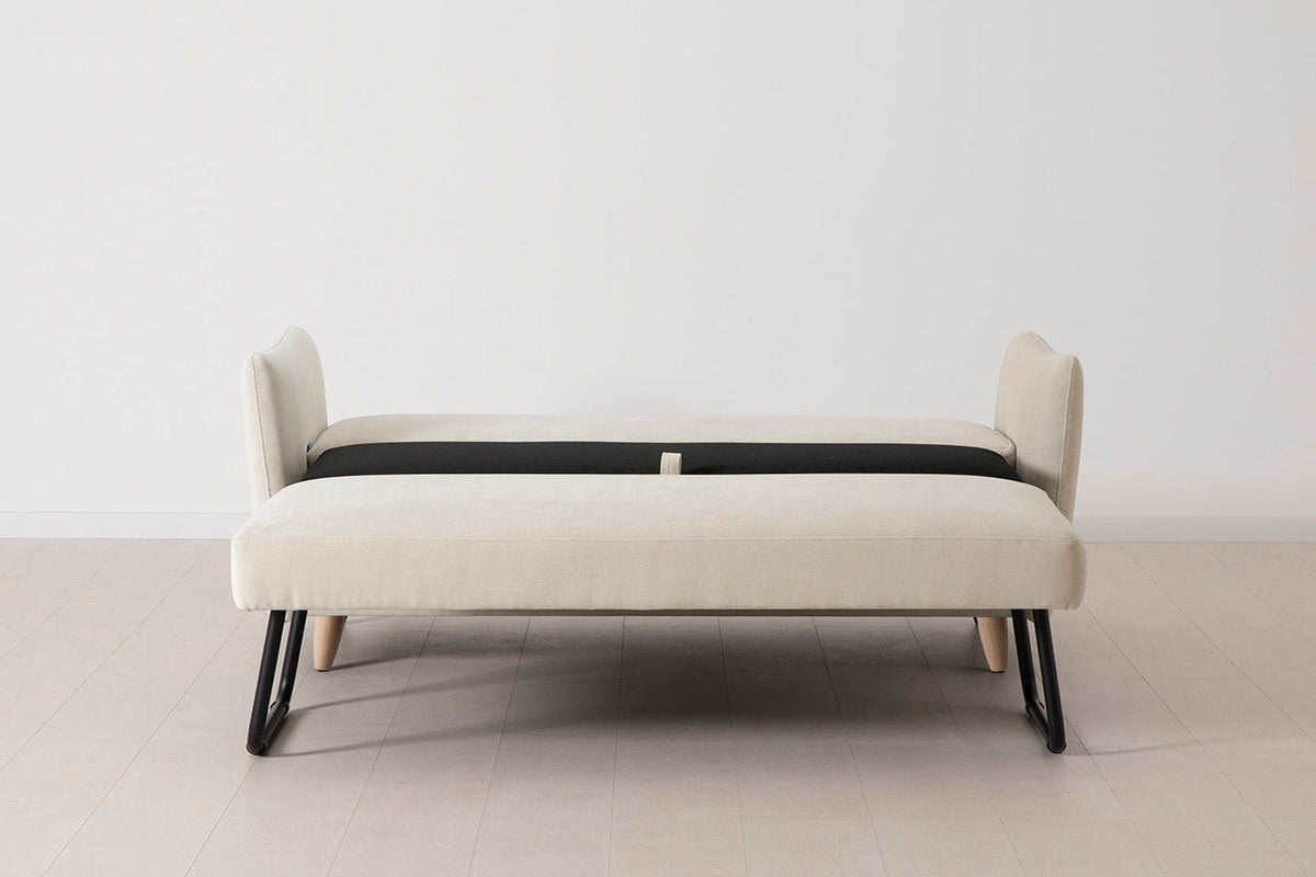 Model 08 Sofa Bed 2.5 Seater, Oak / Chalk