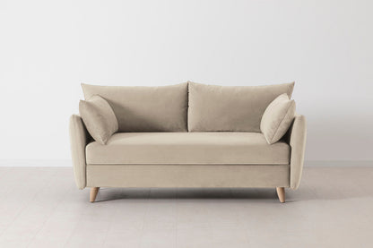 Model 08 Sofa Bed 2.5 Seater, Oak / Bone