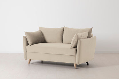 Model 08 Sofa Bed 2 Seater, Oak / Bone