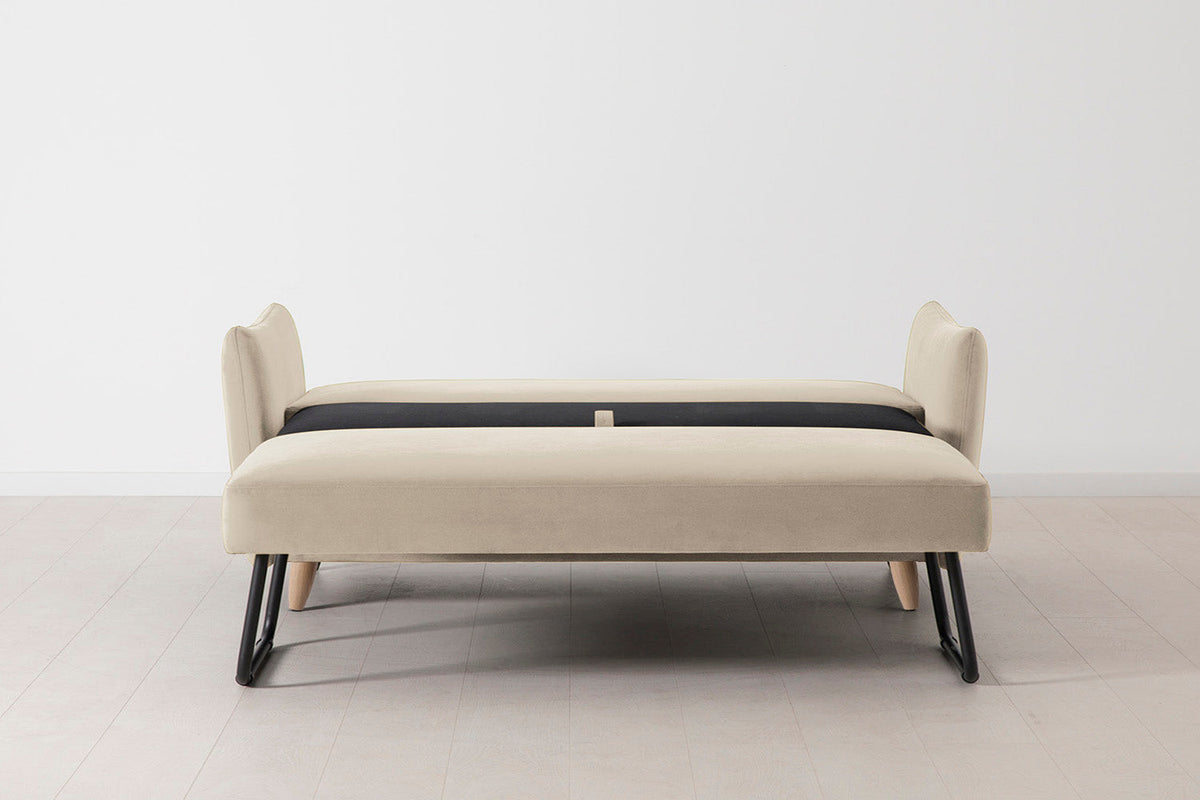 Model 08 Sofa Bed 2.5 Seater, Oak / Bone