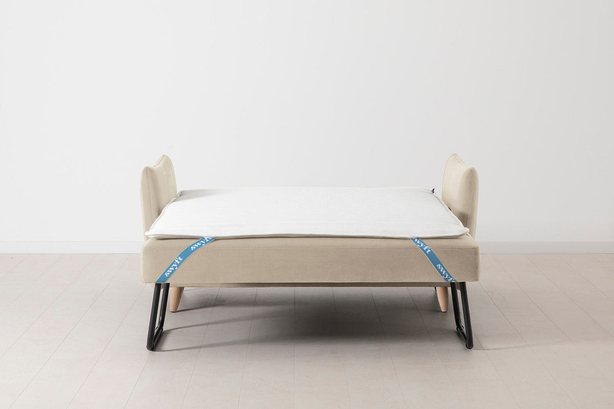 Model 08 Sofa Bed 2 Seater, Oak / Bone