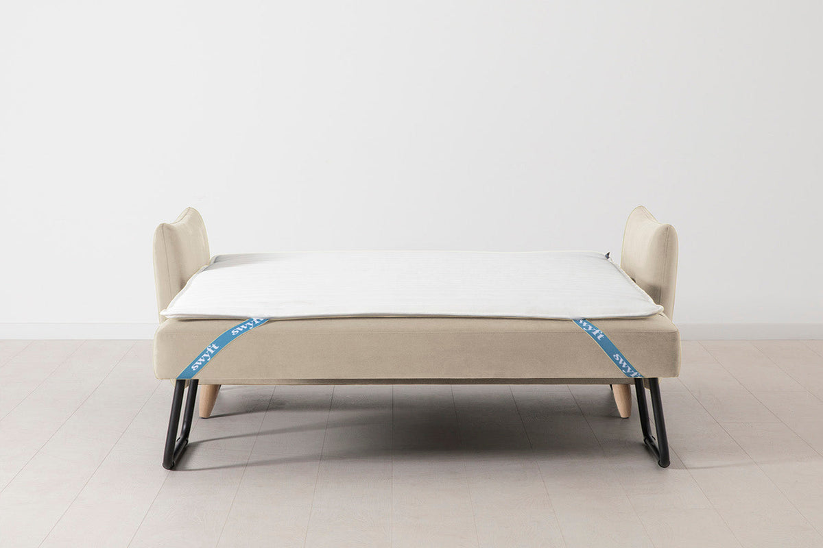 Model 08 Sofa Bed 2.5 Seater, Oak / Bone