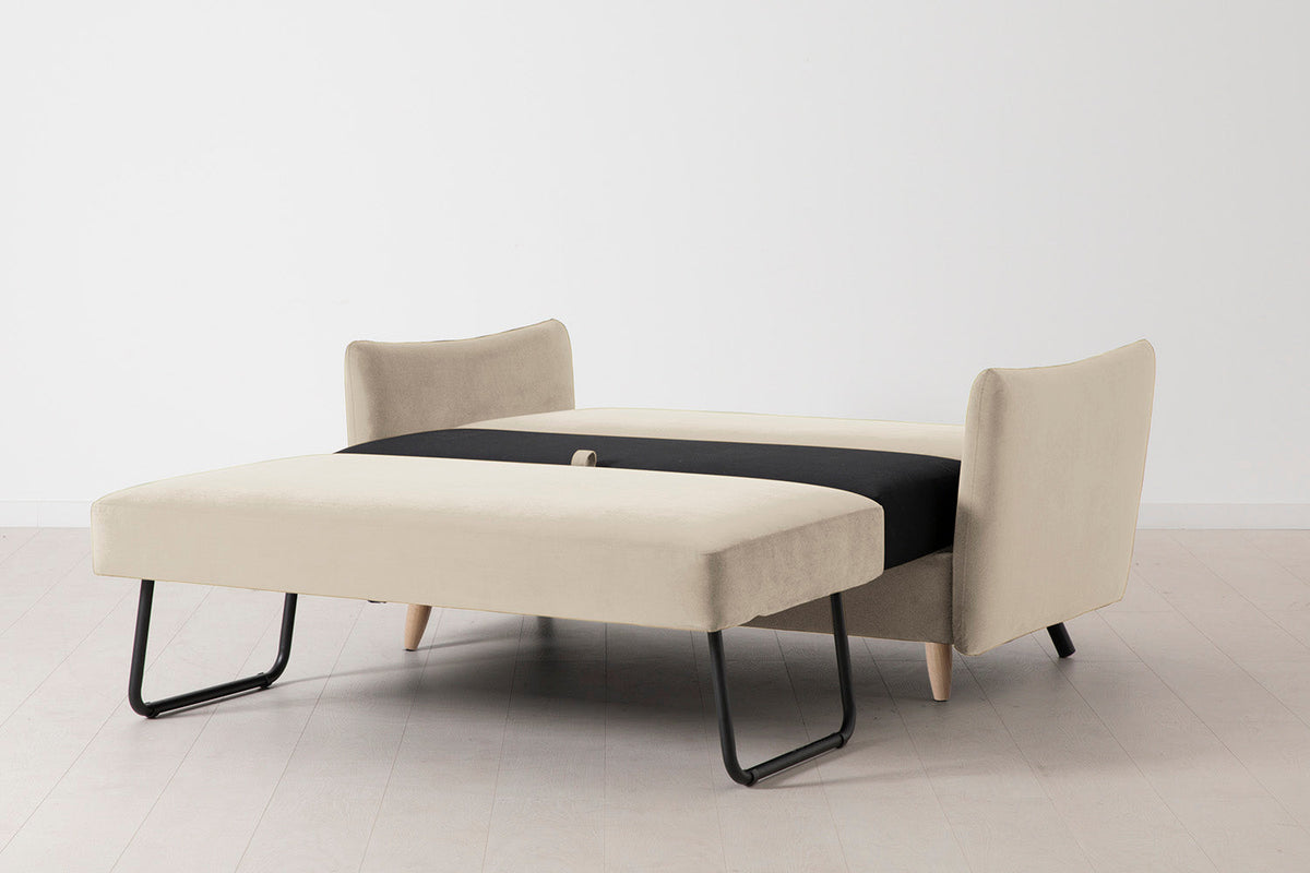 Model 08 Sofa Bed 2 Seater, Oak / Bone