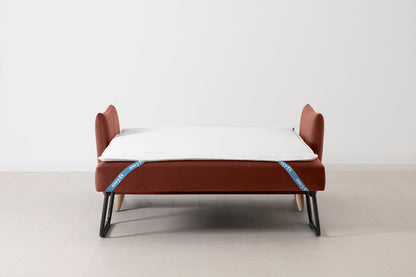 Model 08 Sofa Bed 2 Seater, Oak / Brick