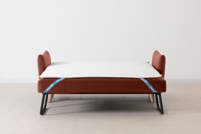 Model 08 Sofa Bed 2.5 Seater, Oak / Brick