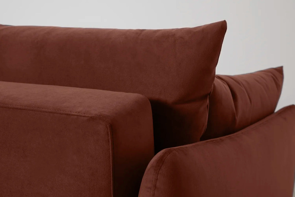 Model 08 Sofa Bed 2 Seater, Oak / Brick