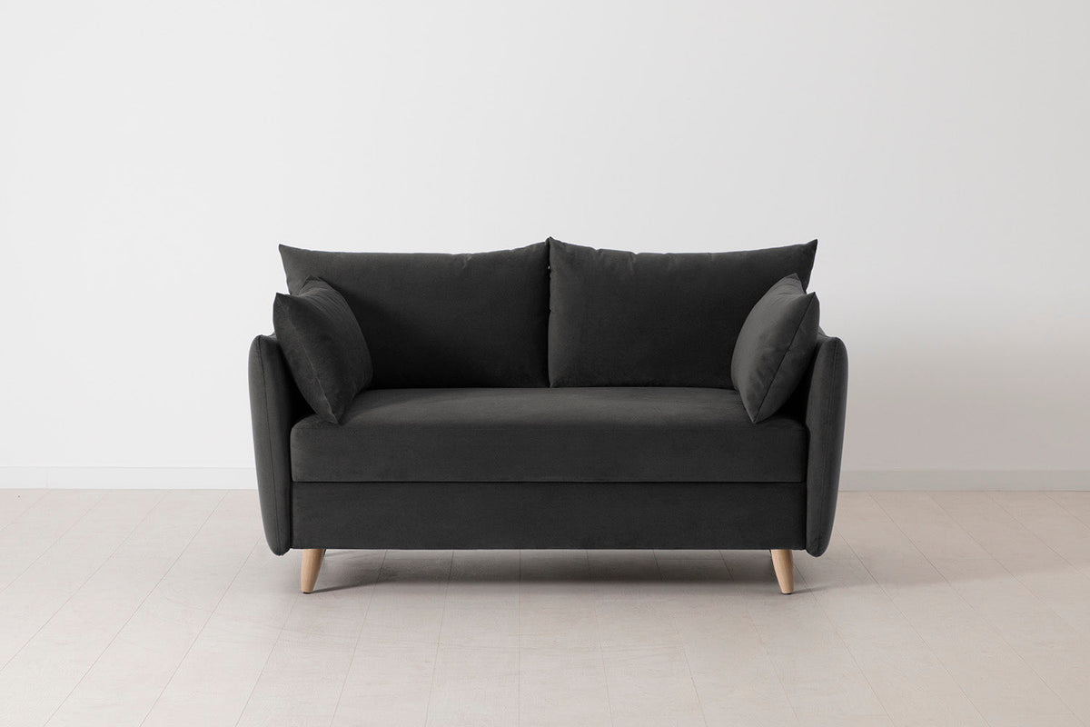 Model 08 Sofa Bed 2 Seater, Oak / Charcoal