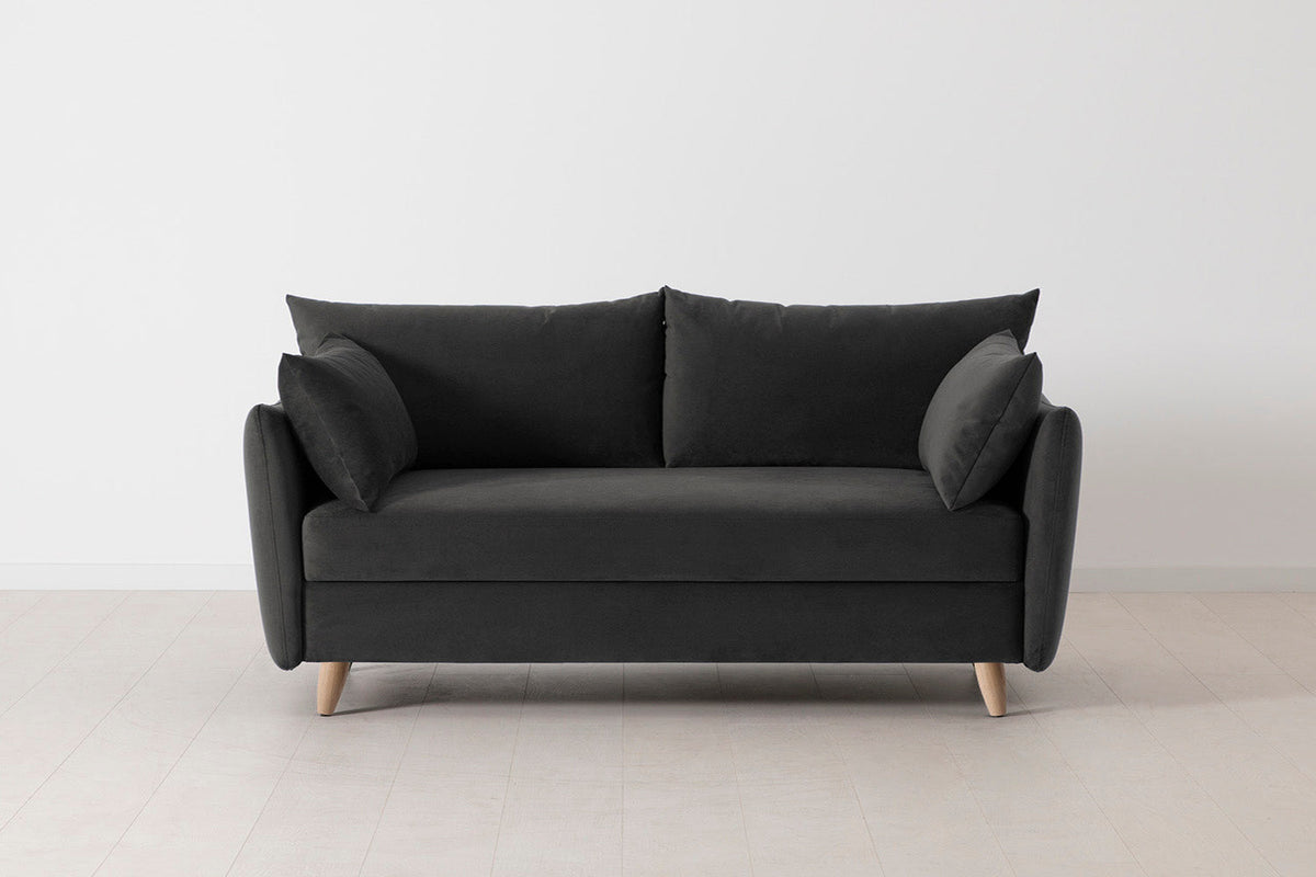 Model 08 Sofa Bed 2.5 Seater, Oak / Charcoal