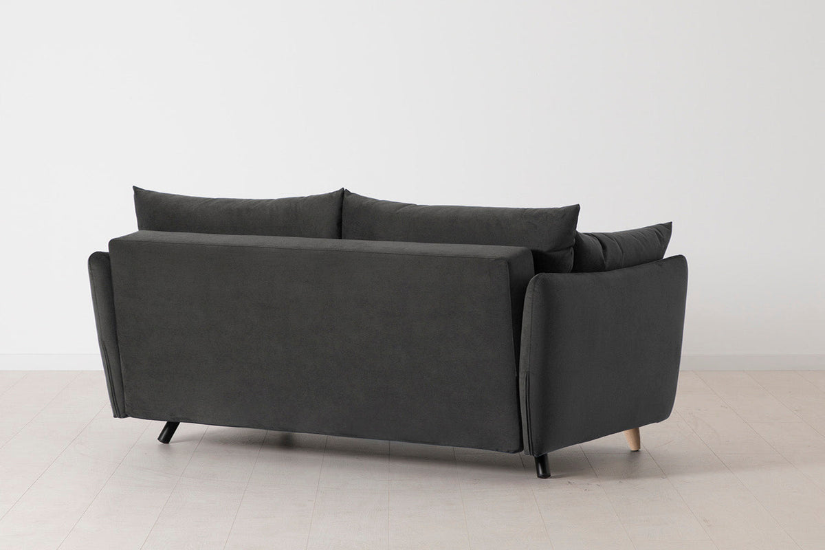 Model 08 Sofa Bed 2.5 Seater, Oak / Charcoal
