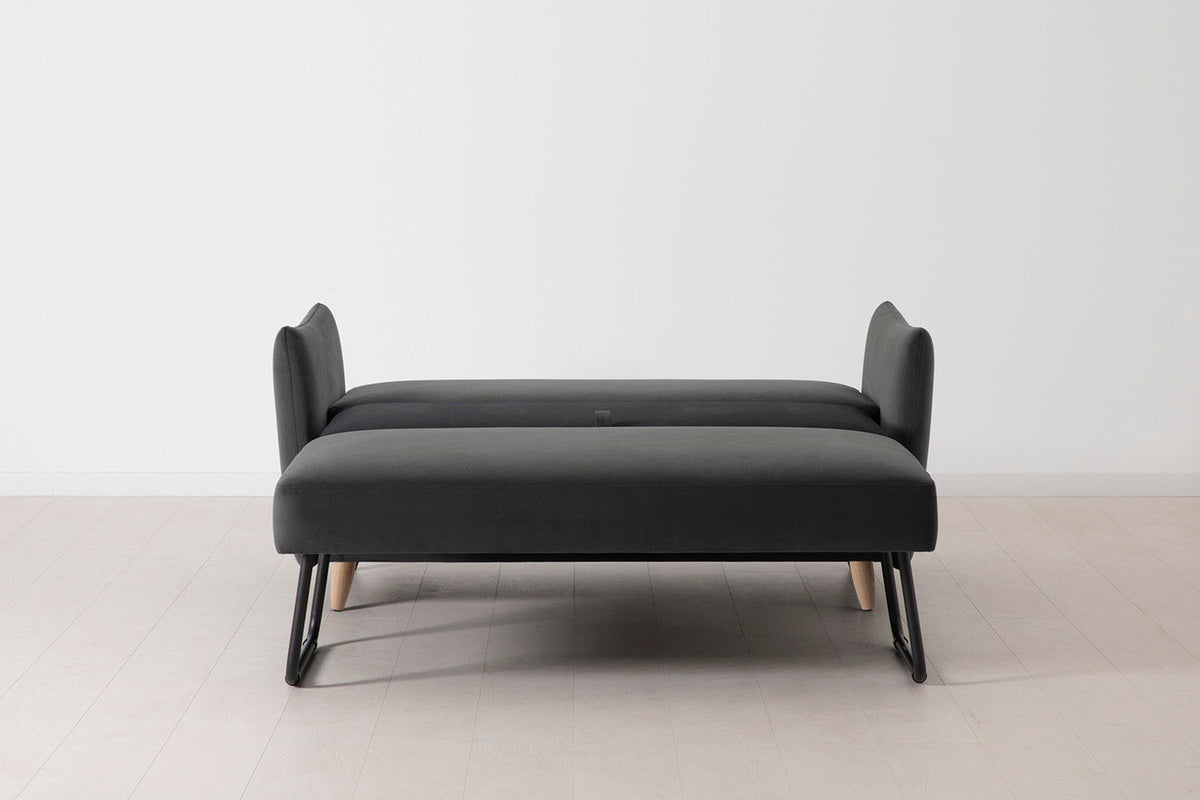 Model 08 Sofa Bed 2 Seater, Oak / Charcoal