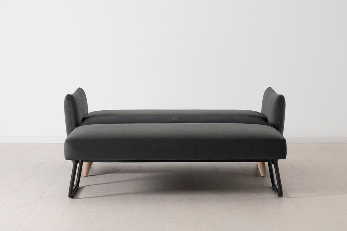 Model 08 Sofa Bed 2.5 Seater, Oak / Charcoal