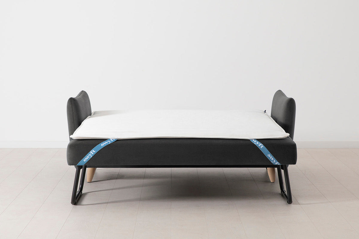 Model 08 Sofa Bed 2.5 Seater, Oak / Charcoal