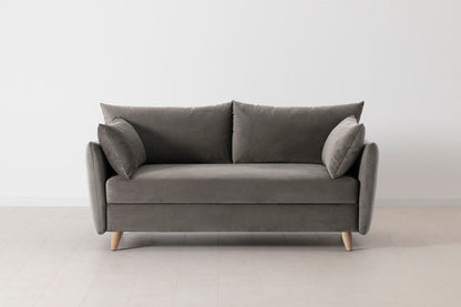 Model 08 Sofa Bed 2.5 Seater, Oak / Elephant