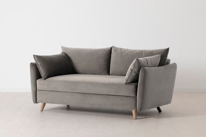 Model 08 Sofa Bed 2.5 Seater, Oak / Elephant