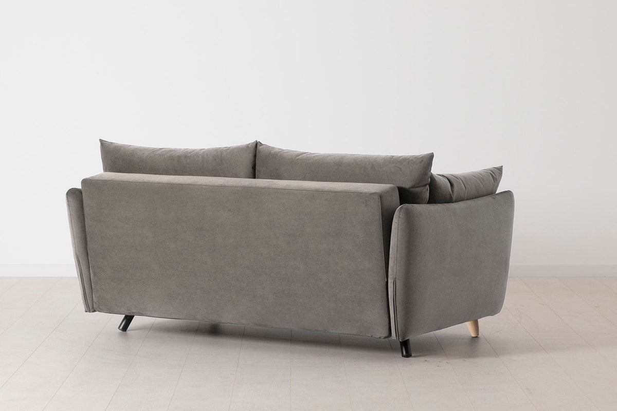Model 08 Sofa Bed 2.5 Seater, Oak / Elephant