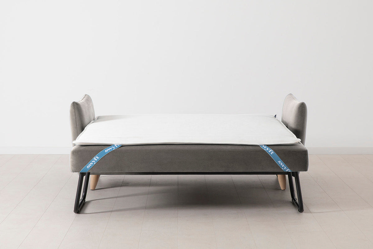 Model 08 Sofa Bed 2.5 Seater, Oak / Elephant