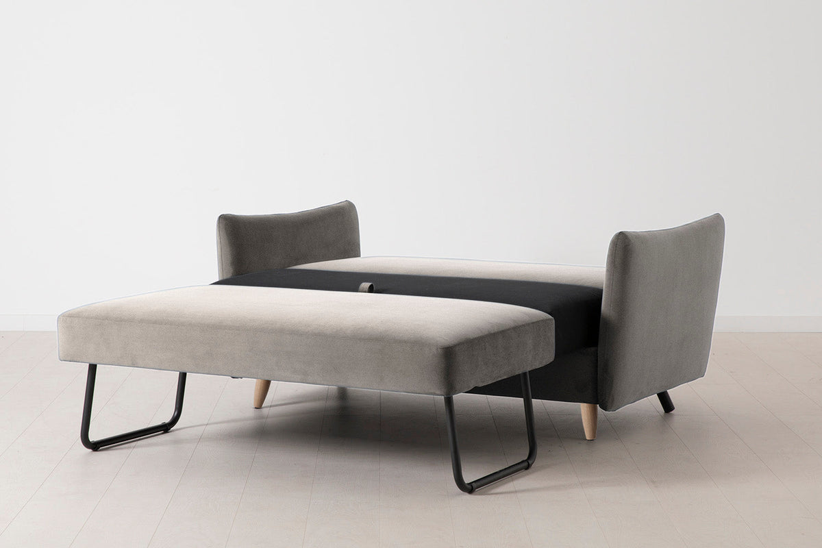 Model 08 Sofa Bed 2 Seater, Oak / Elephant