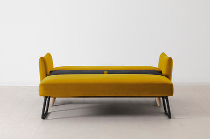 Model 08 Sofa Bed 2.5 Seater, Oak / Mustard